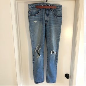 Levi’s 501 high- rise skinny distressed